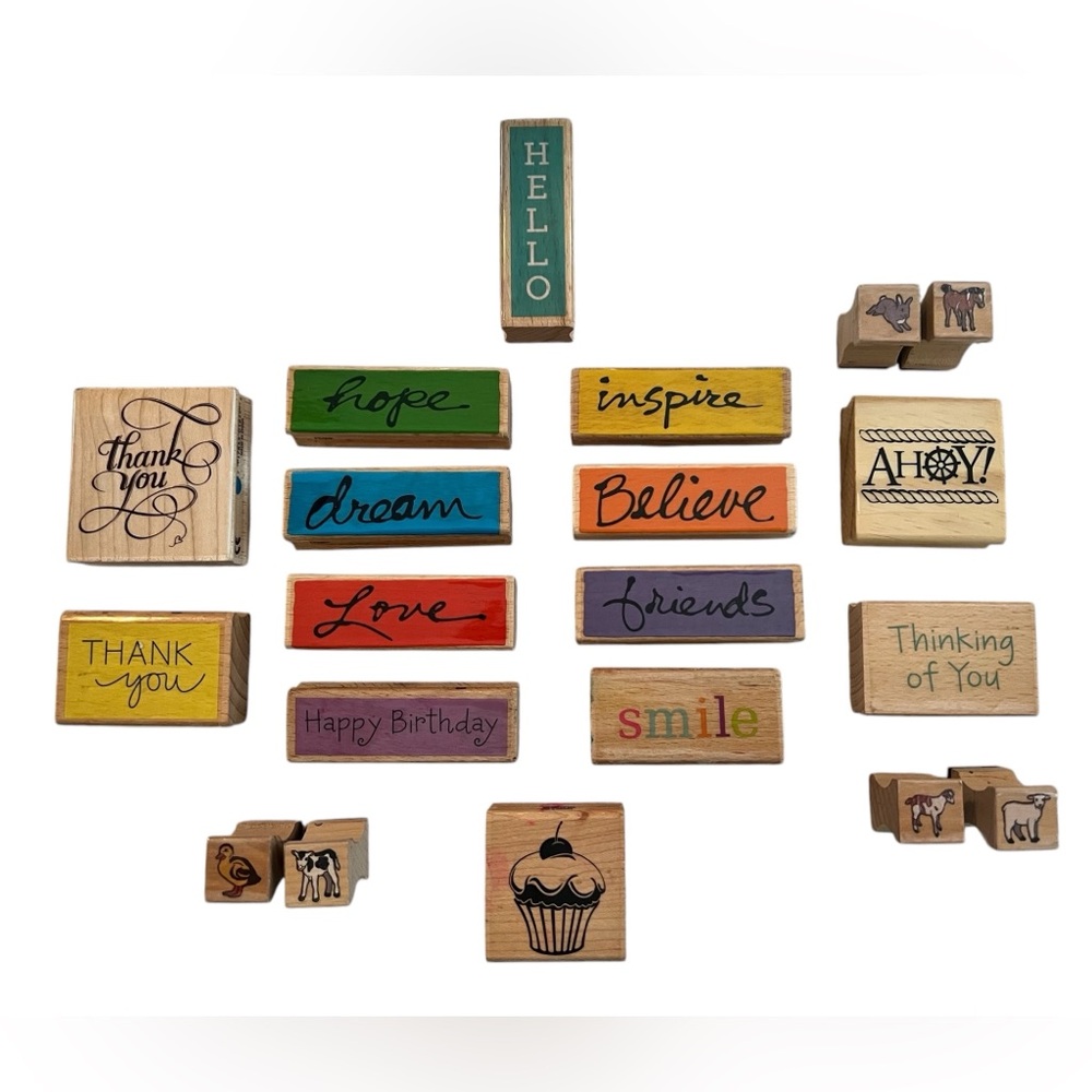 Colorful Wooden Stamp Set!
